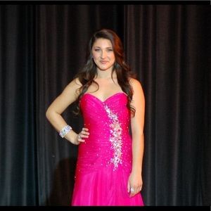 Pink Tony Bowls Gown